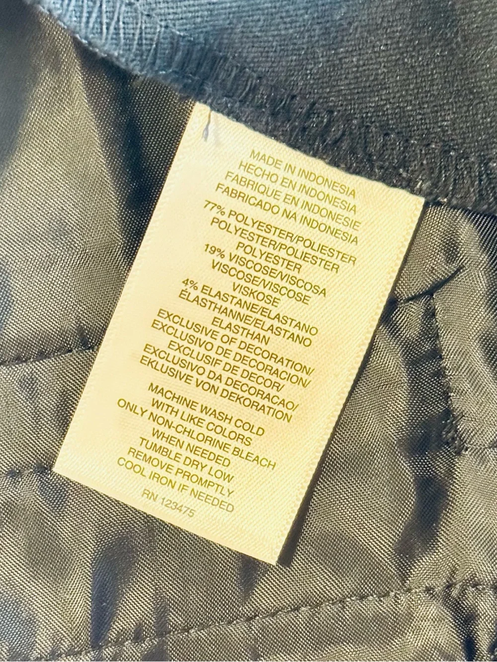 JONES NEW YORK Navy Blue Stretch Trousers Dress Pants — #164 LHP